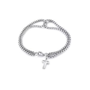 50cm Rolo Chain + 19cm Rolo Bracelet + 2 Cross Pendants - 925 Italy Silver